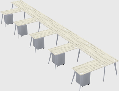 Modern l-shaped office desk
