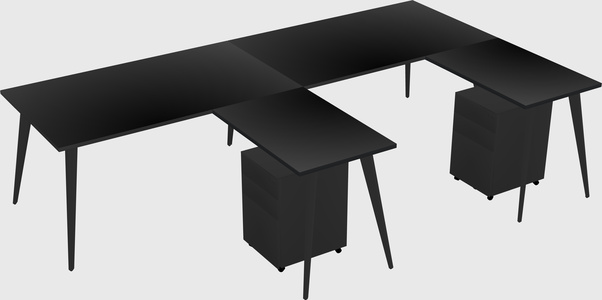 Modern L-shaped Office Desk