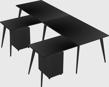 Modern l-shaped office desk