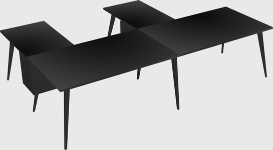 Modern l-shaped office desk