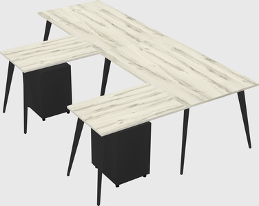 Modern l-shaped office desk