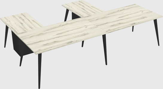 Modern l-shaped office desk