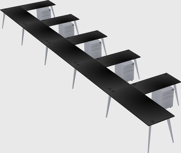 Modern l-shaped office desk
