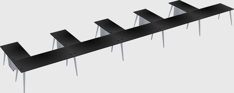 Modern l-shaped office desk
