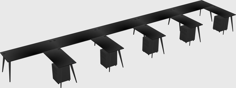 Modern L-shaped Office Desk