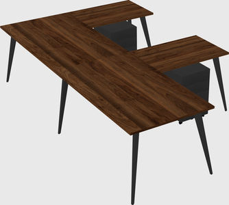 Modern l-shaped office desk