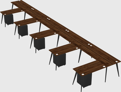 Modern l-shaped office desk
