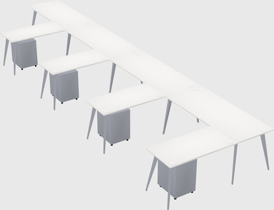 Modern l-shaped office desk