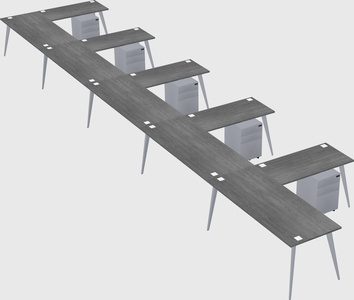 Modern l-shaped office desk