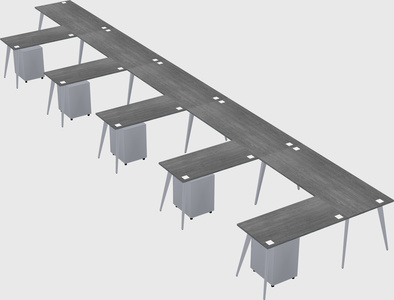 Modern l-shaped office desk