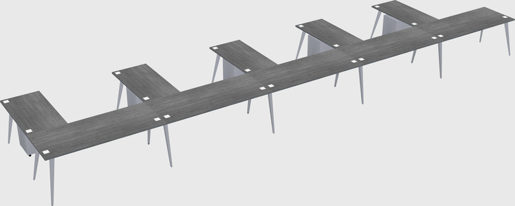 Modern l-shaped office desk