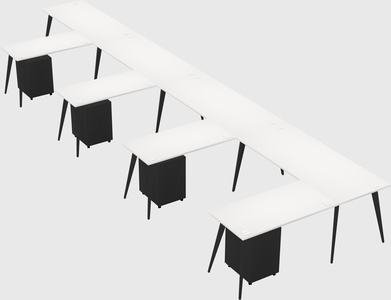 Modern l-shaped office desk