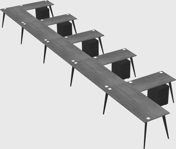Modern l-shaped office desk