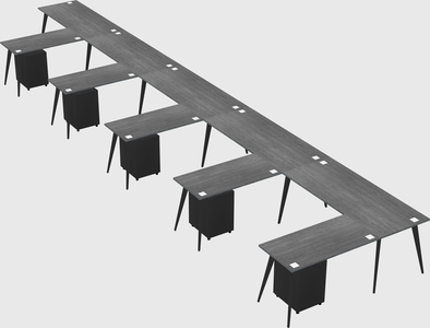 Modern l-shaped office desk
