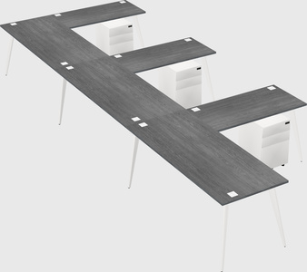 Modern l-shaped office desk