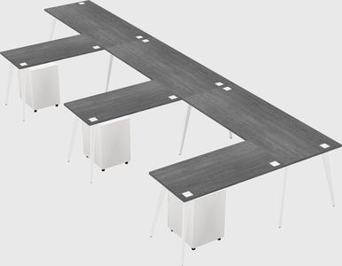 Modern l-shaped office desk