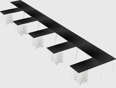 Modern l-shaped office desk