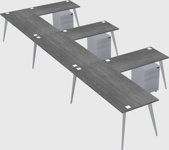Modern l-shaped office desk