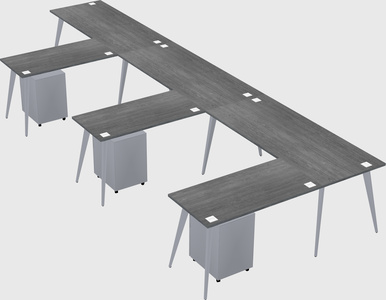Modern l-shaped office desk