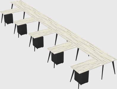 Modern l-shaped office desk