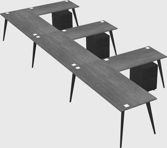 Modern l-shaped office desk