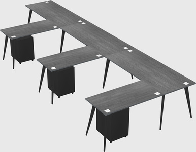 Modern l-shaped office desk