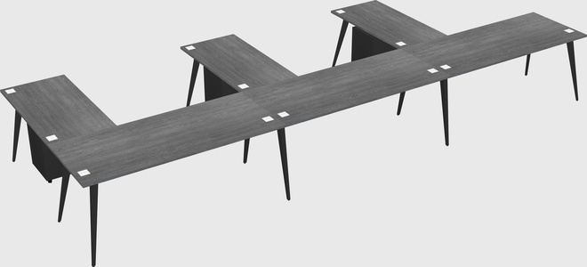 Modern l-shaped office desk