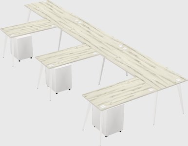 Modern l-shaped office desk
