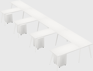 Modern l-shaped office desk