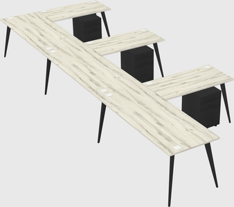 Modern l-shaped office desk