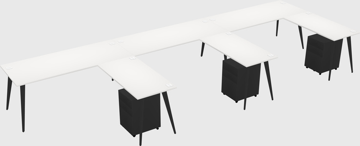 Modern L-shaped Office Desk