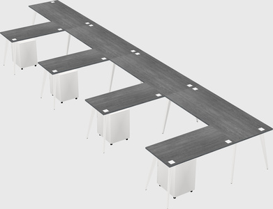 Modern l-shaped office desk