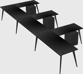 Modern l-shaped office desk