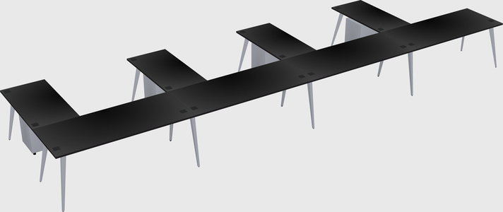 Modern l-shaped office desk