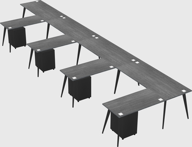 Modern l-shaped office desk