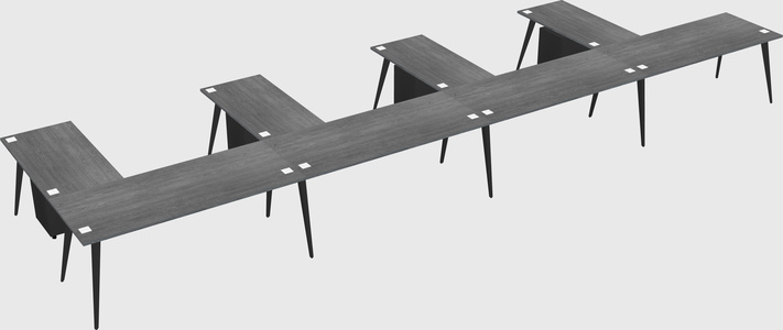 Modern l-shaped office desk