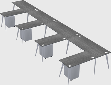 Modern l-shaped office desk