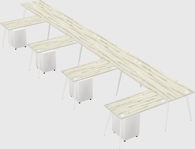 Modern l-shaped office desk
