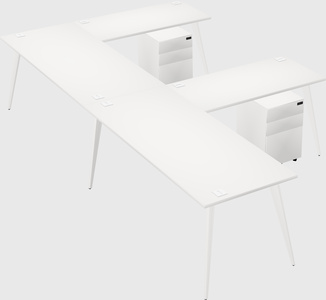 Modern l-shaped office desk