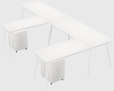 Modern l-shaped office desk