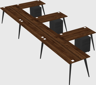 Modern l-shaped office desk