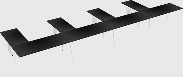 Modern l-shaped office desk