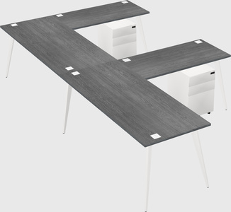Modern l-shaped office desk