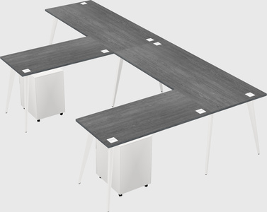 Modern l-shaped office desk