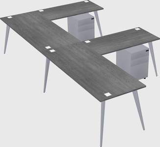 Modern l-shaped office desk