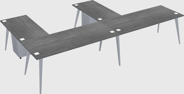 Modern l-shaped office desk