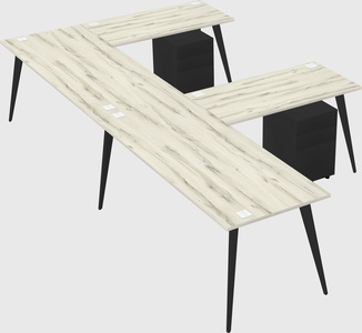 Modern l-shaped office desk