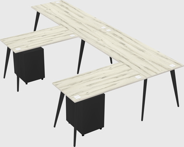 Modern l-shaped office desk