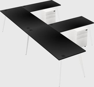 Modern l-shaped office desk