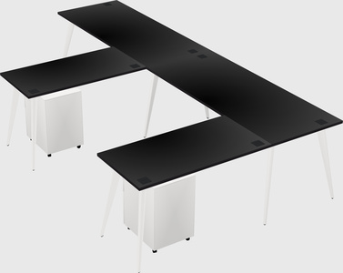 Modern l-shaped office desk
